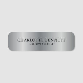 Anpassad metallisk silver kontorsanställd personal namnbricka