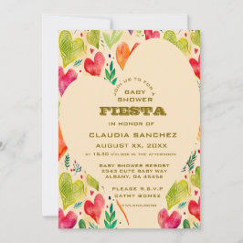 Anpassad mexikansk fiesta-inbjudan - Rosa gult bab Inbjudningar