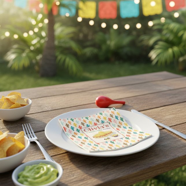 Anpassad mexikansk fiesta möhippafest  pappersservett (Skapare uppladdad)