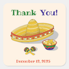 Anpassad mexinsk fiesta möhippa fyrkantigt klistermärke