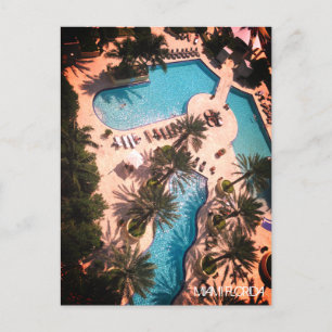 Anpassad Miami Beach Florida - Pool Avslappning GO Vykort