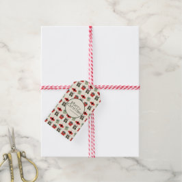 Anpassad Mid-Century God Jul Presentetikett