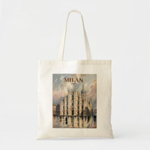 Anpassad Milan Duomo di Milano Vintage Akvarell Tygkasse