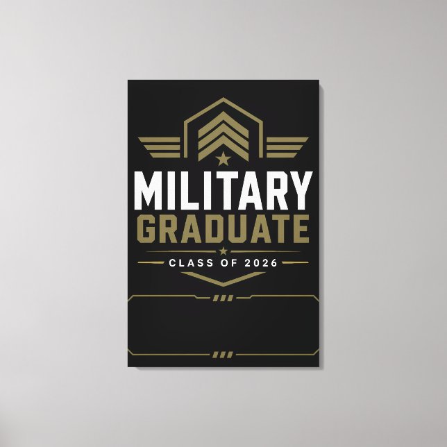 Anpassad militär grad examen 2026 Namn Canvastryck (Framsida)