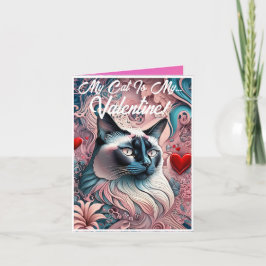 Anpassad Min katt är min älskling Art Nouveau-kort Kort
