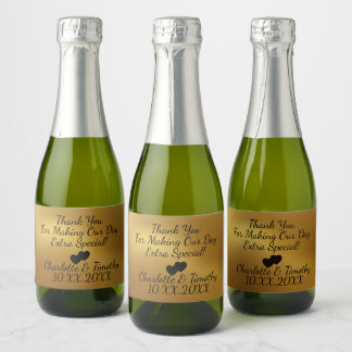 Anpassad mini champagne vinflaska bröllopsgåva