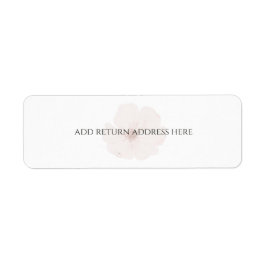 Anpassad Minimal Blush Trädgårdsblomma Bröllop   Returadress Etikett