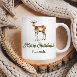 Anpassad minimalist julmugg-gåva kaffemugg