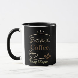 Anpassad minimalist kaffemugg present