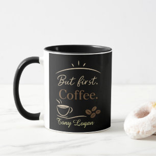 Anpassad minimalist kaffemugg present