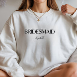 Anpassad Minimalistisk Brudtärnor Namn Speningsfes T Shirt