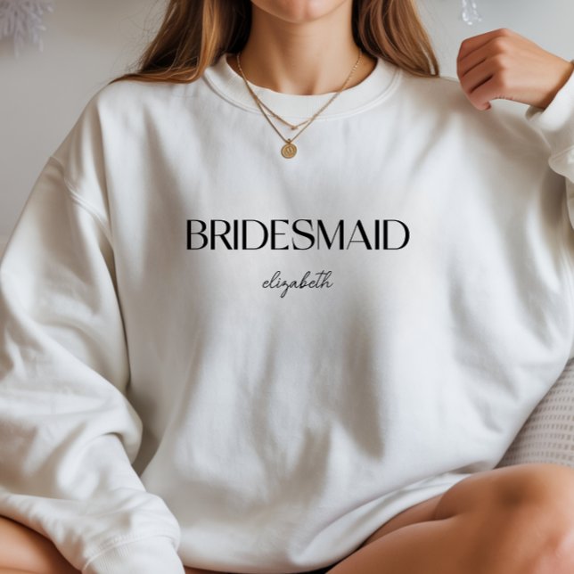 Anpassad Minimalistisk Brudtärnor Namn Speningsfes T Shirt (Skapare uppladdad)