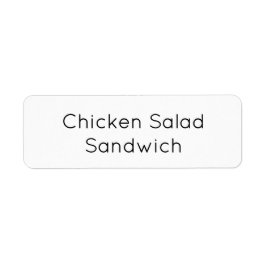 Anpassad minimalistisk cateringmatetikett dekal returadress etikett