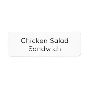 Anpassad minimalistisk cateringmatetikett dekal returadress etikett