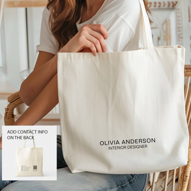 Anpassad Minimalistisk Företagsstil Tygkasse (Create your own professional business tote bag by MINTIC DESIGN STUDIO)