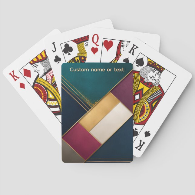 Anpassad minimalistisk geometrisk casinokort (Baksidan)