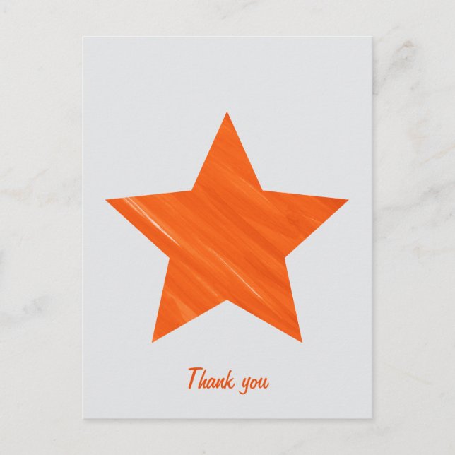 Anpassad Minimalistisk Geometrisk Modern Orange St Vykort (Framsida)