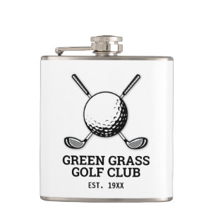 Anpassad minimalistisk golfklubb logodesign kolv fickplunta