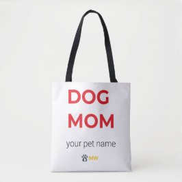 Anpassad minimalistisk hundmamma tote – Personlig  Tygkasse