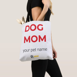 Anpassad minimalistisk hundmamma-tote – Personlig Tygkasse