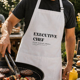Anpassad Minimalistisk Kock Rolig Matlagning & BBQ Förkläde