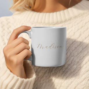 Anpassad Minimalistisk Kopp - Cursive Skrift