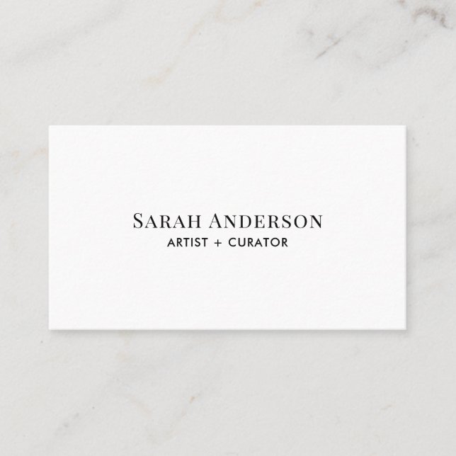 Anpassad minimalistisk modern typografi visitkort (Framsida)