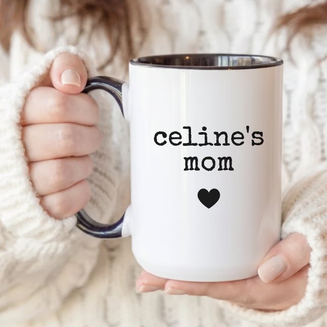 Anpassad minimalistisk mor- och far-mugg, Mugg til (Customizable Mug for Mother’s Day, Personalized Father’s Day Gift Cup, Custom mom and dad mug gift,)