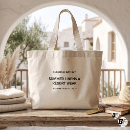 Anpassad minimalistisk typografi Säsongsarkiv Jumbo Tygkasse