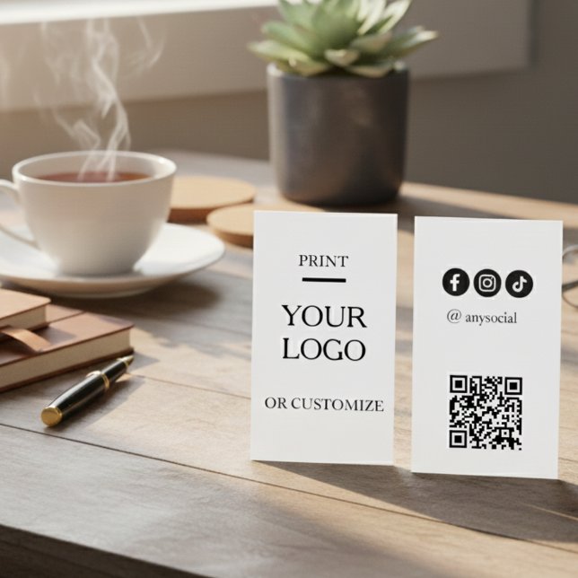 Anpassad minimalistisk visitkort med QR-kod (Skapare uppladdad)