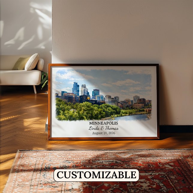 Anpassad Minneapolis-väggkonst, Minnesota-affisch Poster (Skapare uppladdad)