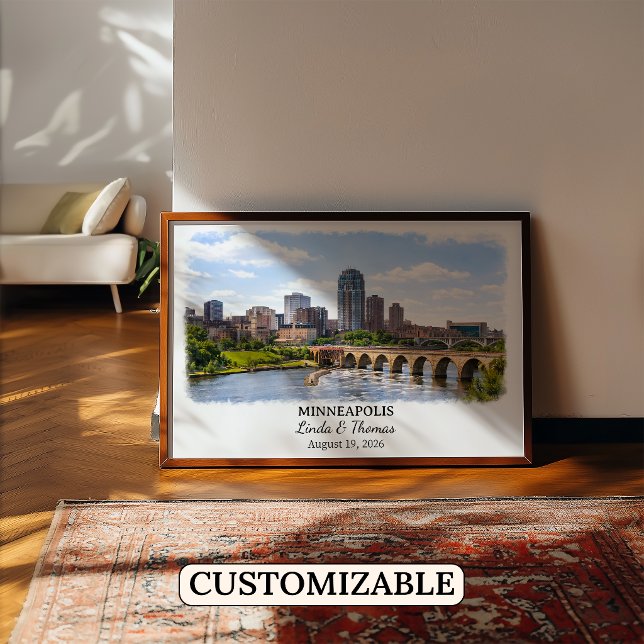 Anpassad Minneapolis-väggkonst, Minnesota-affisch Poster (Skapare uppladdad)