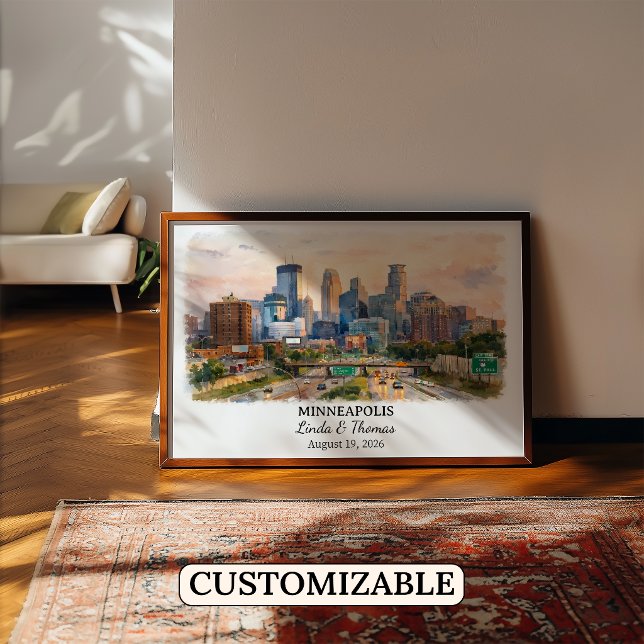 Anpassad Minneapolis-väggkonst, Minnesota-affisch Poster (Skapare uppladdad)