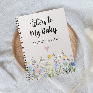Anpassad minnesjournal Blommig missfallgåva Anteckningsbok