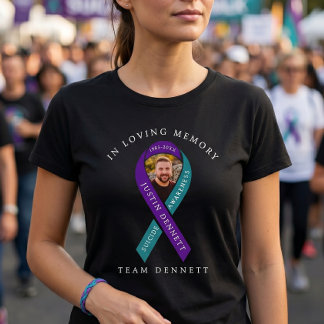 Anpassad minnesmärke för självmordsmedvetande med t shirt