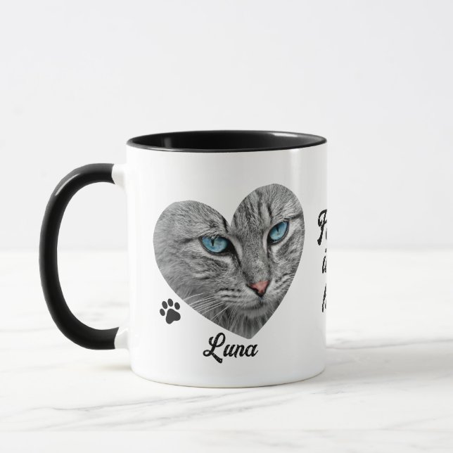 Anpassad minnesmugg för kattälskare mugg (Vänster)