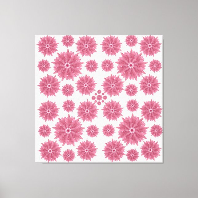 Anpassad mjuk dammig rosa krysantemum mönster canvastryck (Framsida)