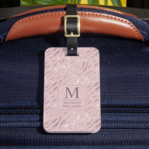 Anpassad Mjuk Rosa Pastell Rosa Guld Glitter Mönst Bagagebricka