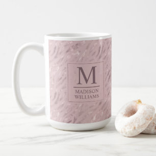 Anpassad Mjuk Rosa Pastell Rosa Guld Glitter Mönst Kaffemugg