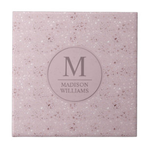 Anpassad Mjuk Rosa Pastell Rosa Guld Glitter Mönst Kakelplatta