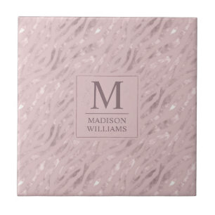 Anpassad Mjuk Rosa Pastell Rosa Guld Glitter Mönst Kakelplatta