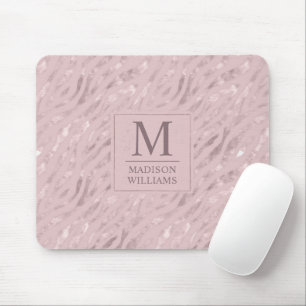 Anpassad Mjuk Rosa Pastell Rosa Guld Glitter Mönst Musmatta