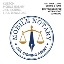 Anpassad mobil notarius logo för juridik, flotta o