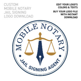 Anpassad mobil notarius logo för juridik, flotta o poster