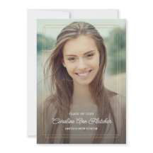 Anpassad modern blommig examensannonsering med fot