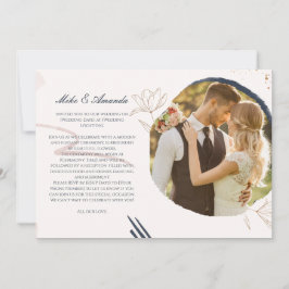 Anpassad Modern Blommigt-bröllopsinbjudan till Snö Inbjudningar