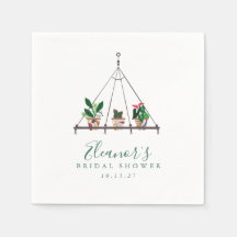 Anpassad Modern Boho Växter Bröllopsdusch