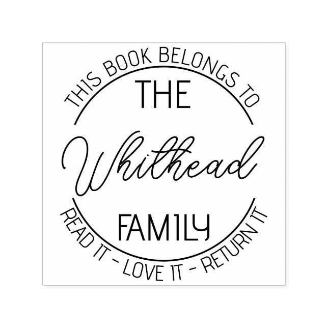 Anpassad modern bokplåt bokstämpel bok ägare bokmä självfärgande stämpel (Design)