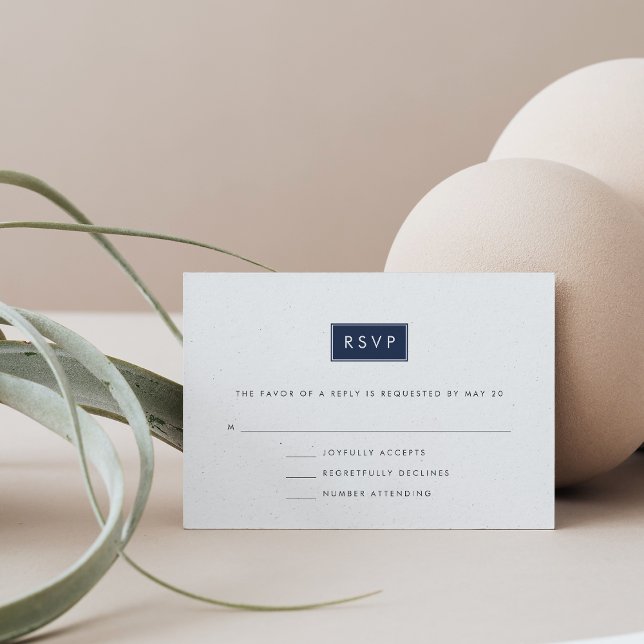 Anpassad modern bröllops-RSVP i egen färg OSA Kort (Skapare uppladdad)
