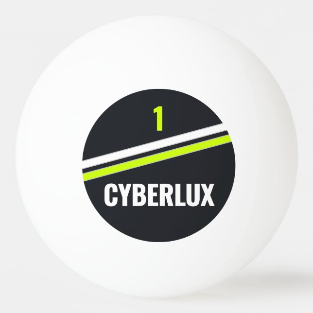 Anpassad Modern Cyber Retro Pingisboll (Framsidan)